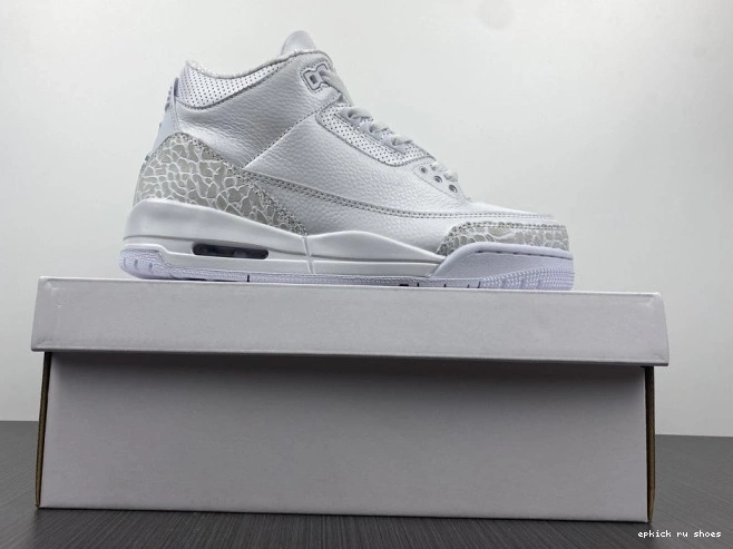 Rep White' Retro Jordan 3 PS 'Triple Air 429487-111 0707